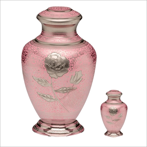 Pink Metal Urn