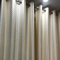 polka pattern window curtain