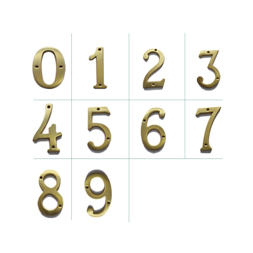 Plain Golden House Number
