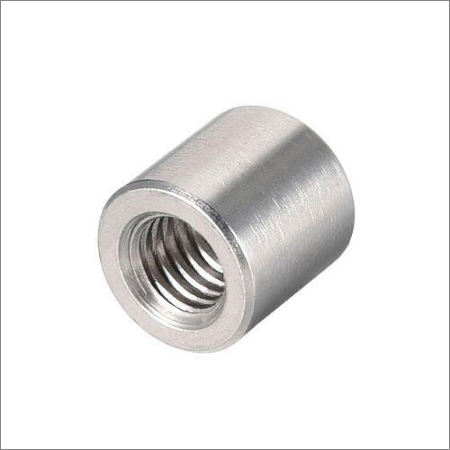 Steel Round Nut - Stainless Steel, M5 Size, Polished Surface Finish | Threaded Design for Industrial Applications, 350 MPa Tensile Strength