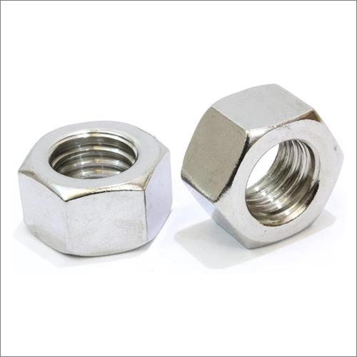 Stainless Steel Hex Nut - Size M4, Tensile Strength 350 MPa, Hardness 70 HRC | Industrial Use, Polished Finish, Deep Threaded Grooves