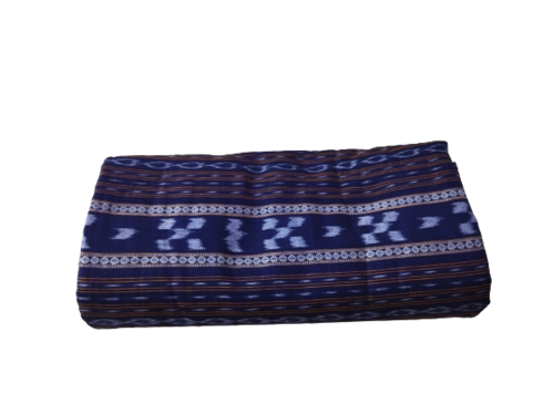 GHL Guendicha Haat Sambalpuri Certified Handloom Cotton Fabric - 100% Cotton 2.5 Meters Length Attractive Green Color Washable Soft Texture