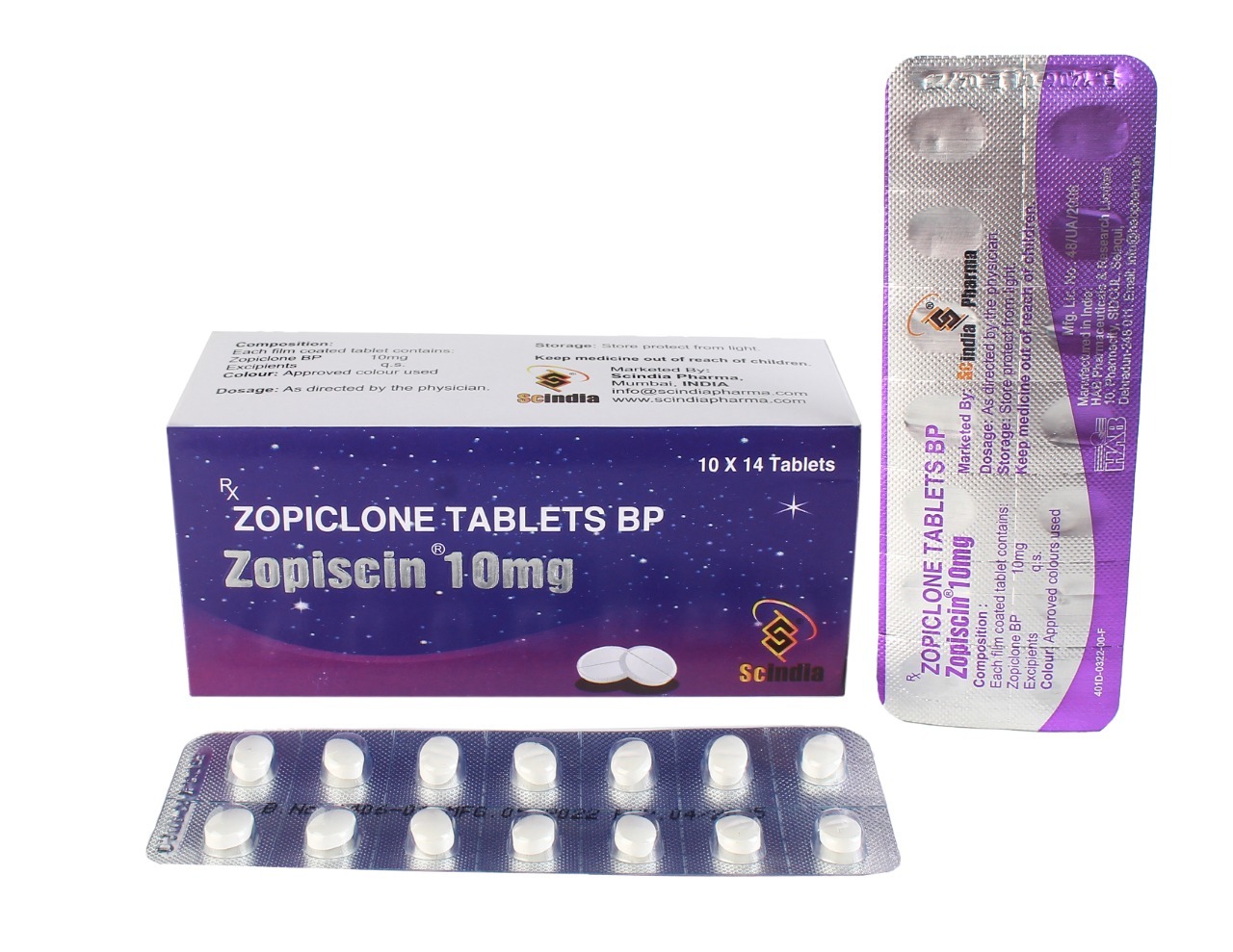 Zopiscin 10mg - Zopiclone Tablets BP