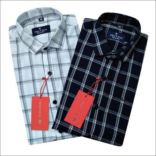 Washable Mens Check Cotton Shirts