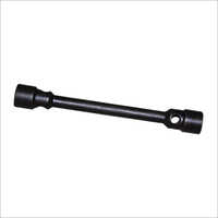 Wheel Spanner - Carbon Steel Material, Round Shape, Black Color | Designed For Automobile Use, Easy Torque Application