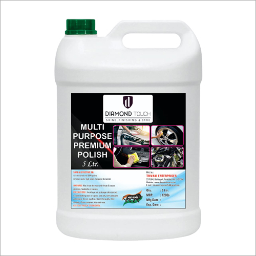 Multi Purpose Premium Polish - Liquid, 5 Litre, White | Spray/Wipe Application, Durable Shine, Versatile for Leather, Rubber, Vinyl