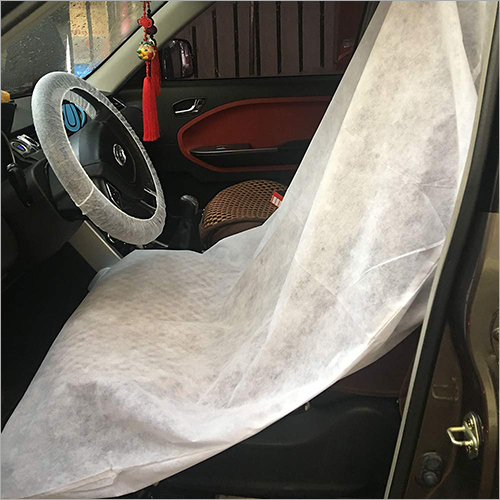 Non Woven Seat Cover - Non-Woven Fabric, Variable Size, White Color | Durable, Stylish, Lightweight, Easy Clean, Backrest & Lumbar Support