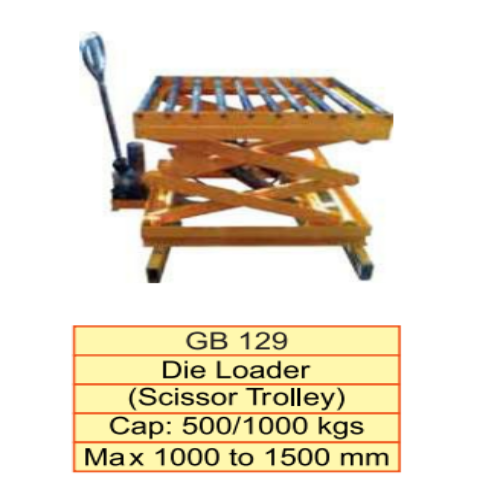 Die Loader Scissor Trolley