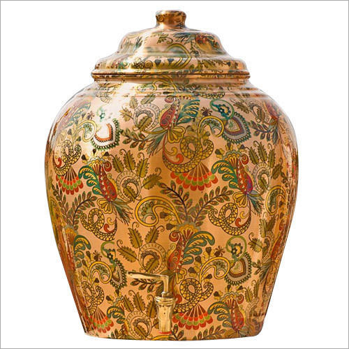 Printed Pure Copper Water Storage Urn