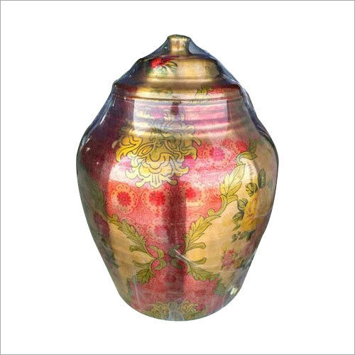 Round Brass Handicraft Urn