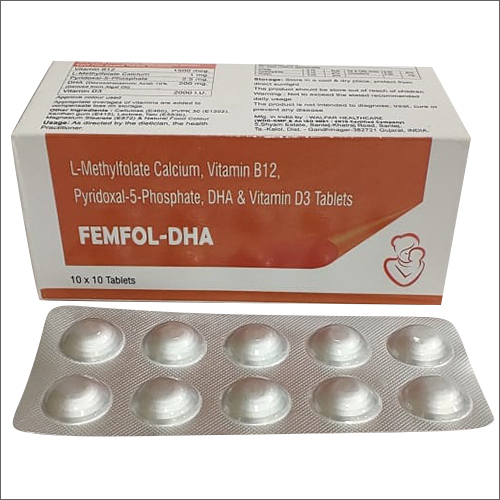L-Methylfolate Calcium Vitamin B12 Pyridoxal-5 Phosphate DHA And Vitamin D3 Tablets