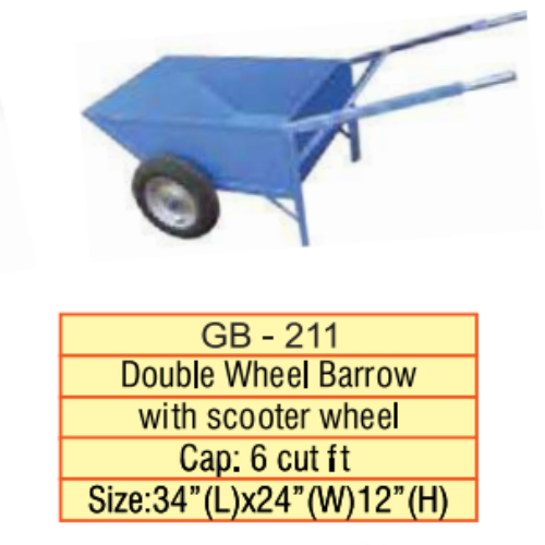 Double Wheel Barrow With Scooter Wheel