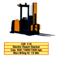 Electric Reach Stacker - 15m Lifting Height Yellow & Black | Easy to Operate Strong Design for Industrial Use