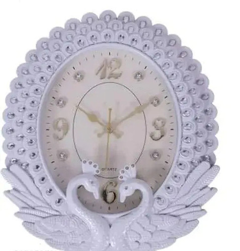 Plastic Wall Peacock Clock