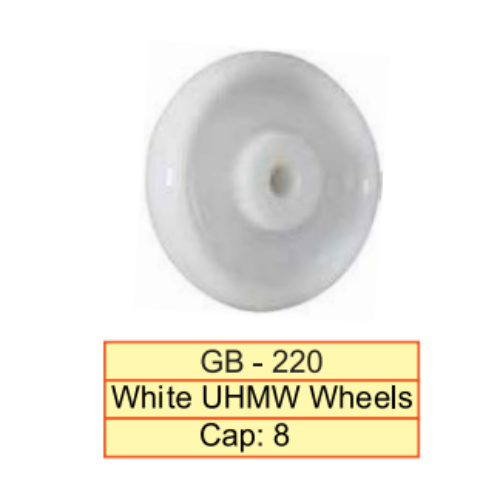 White UHMW Wheels