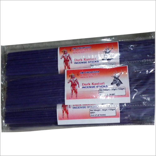 Dark Kasturi Incense Sticks - Eco-Friendly Bamboo Sticks, Round Wood Shape | Aromatic & Religious Use