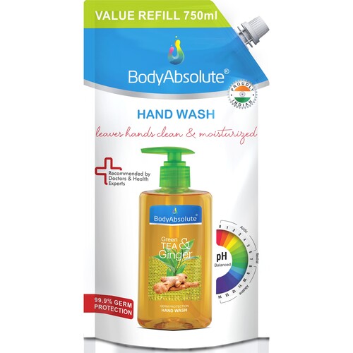 Green Tea and Ginger Hand Wash Refill Pouch