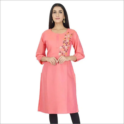 Washable Ladies Round Neck Kurti