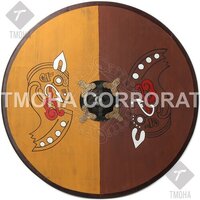 Medieval Shield  Decorative Shield  Armor Shield  Handmade Shield  Decorative Shield Viking Round Shield with Nordic horse motifs MS0020