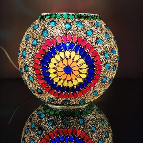 Glass Purse Shape Mosaic Table Lamp