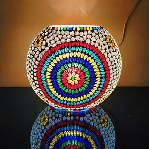 22 Cm Glass Mosaic Purse Lamp