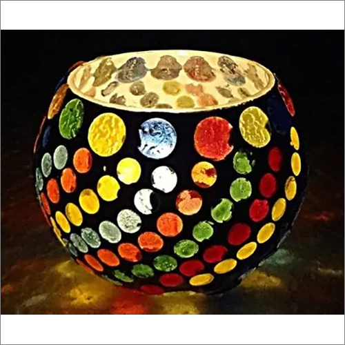 Handmade Mosaic Glass Candle Holders