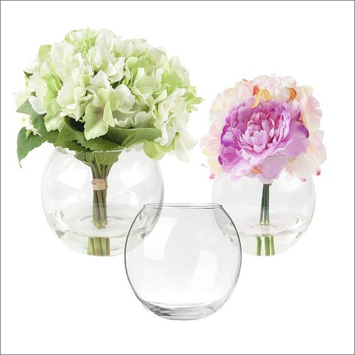 Bubble Bowl Glass Round Vase