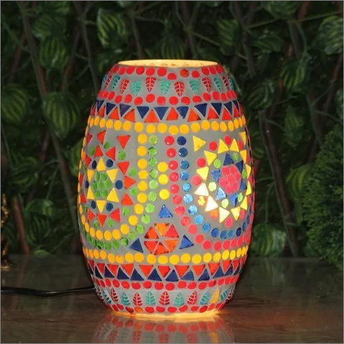 Dholak Glass Mosaic Table Lamp Pradhuman