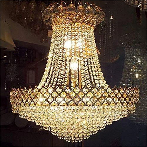 Rishabh home DecorationGolden Color Crystal Ceiling Jhumar