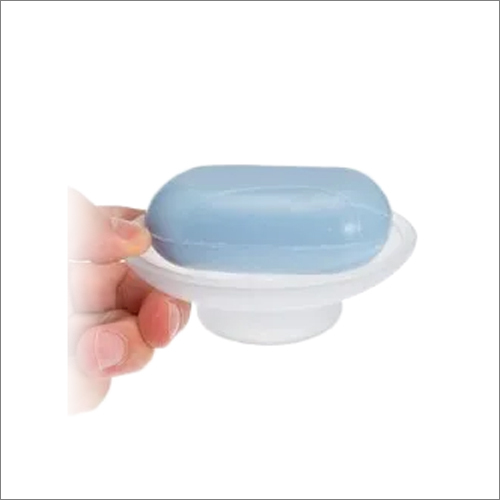 Glass Soap Dish Frosted Round Soap Holder For Bathroom