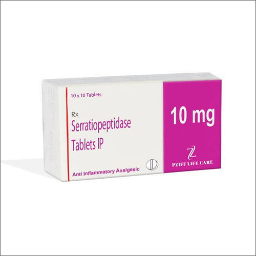 10mg Serratiopeptidase Tablets IP