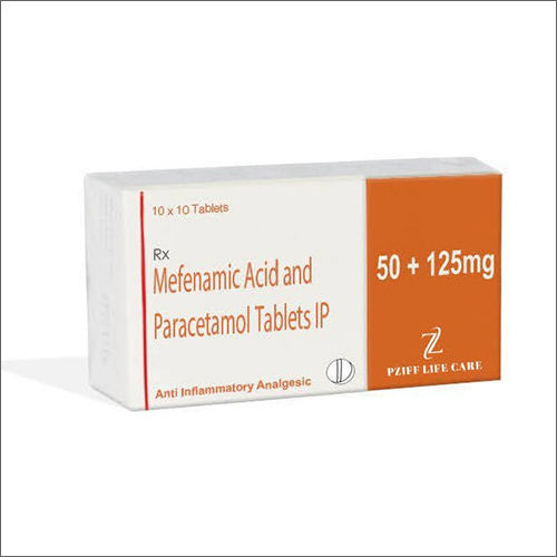 50Mg 125Mg Mefenamic Acid And Paracetamol Tablets Ip General Medicines