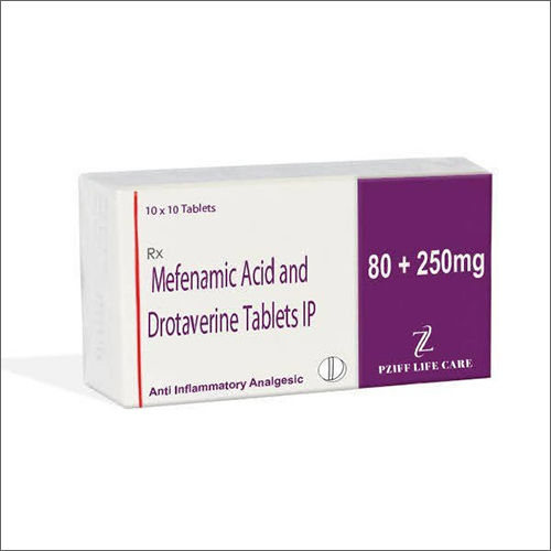 80Mg 250Mg Mefenamic Acid And Drotaverine Tablets IP