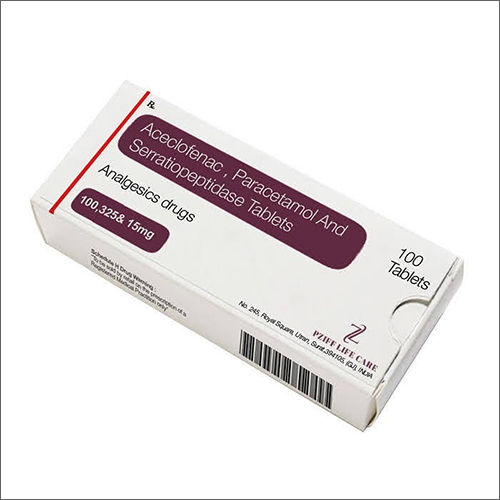 Aceclofenac Paracetamol And Serratiopeptidase Tablets