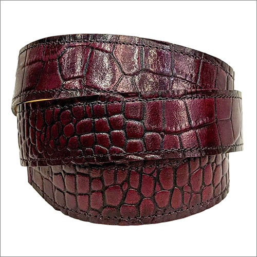 Mens Crocodile Pattern Lether Belt