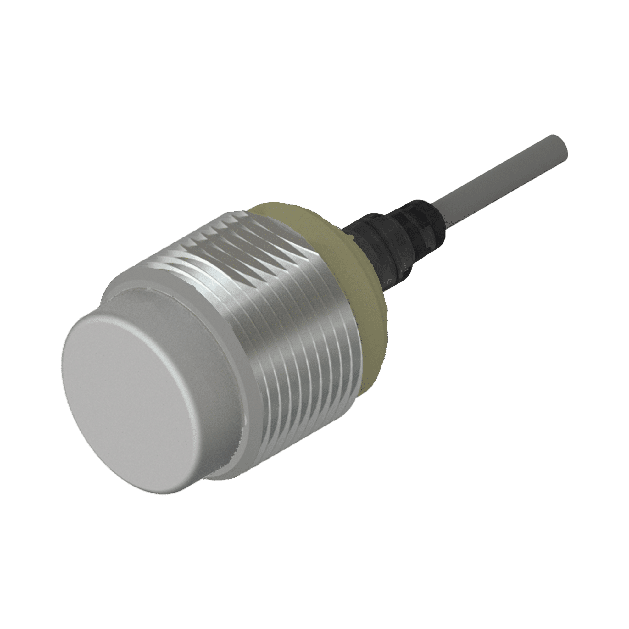 Inductive round sensor  M30  Length 30mm  Flush Sensing distance 22mm  PNP NO output M12 male connector connection