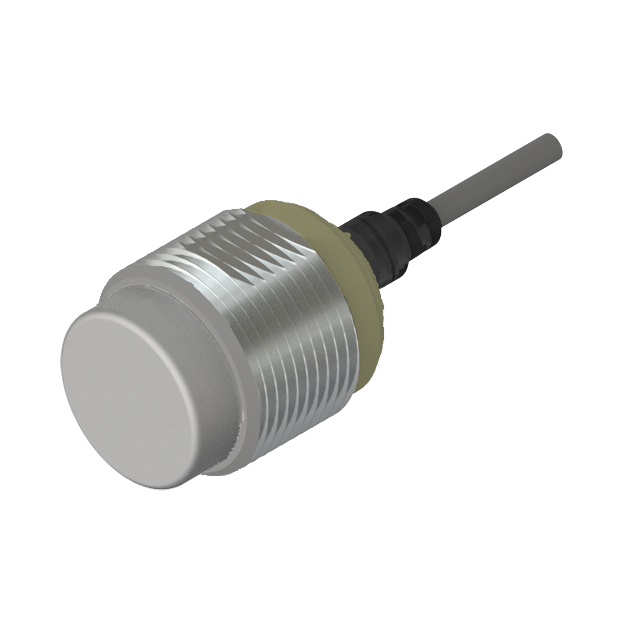 Inductive round sensor  M30  Length 30mm  Flush Sensing distance 22mm  PNP NO output M12 male connector connection