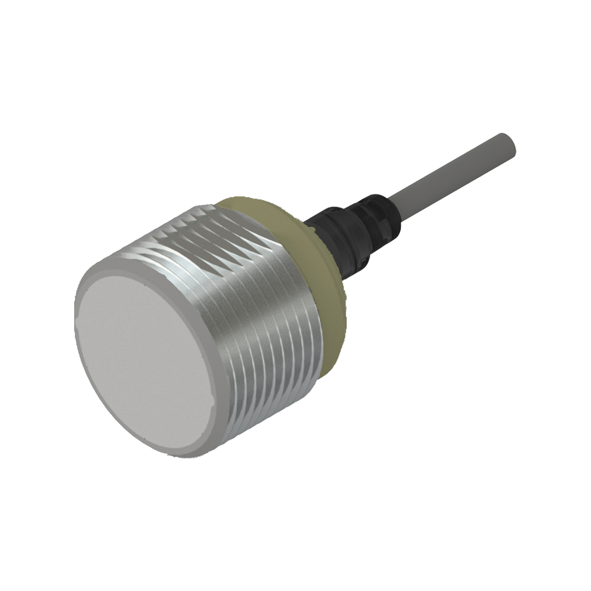 Inductive round sensor M30 Length 30mm Flush Sensing distance 15mm  PNP NO output 2m PVC cable connection