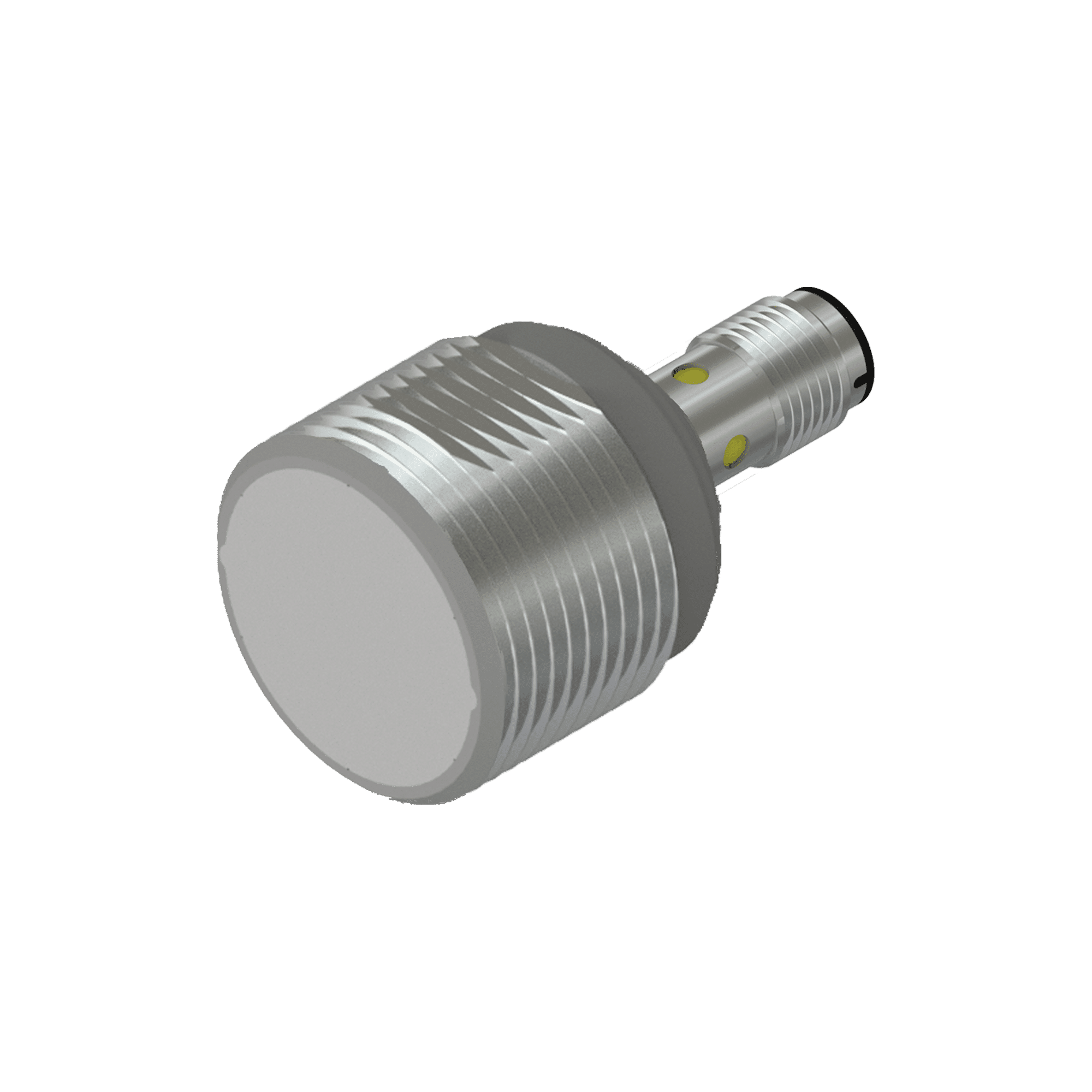 Inductive round sensor M30 Length 30mm  Flush Sensing distance 15mm  PNP NO output M12 male connector connection