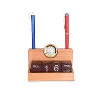 Wooden Pen Holder with Calendar Blocks DW 5203