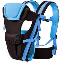 Ergonomic Baby Carrier Bag - Cotton Blend, Medium Size, Sky Blue | Hands-Free Design for Active Parents, Supports Interaction and Exploration