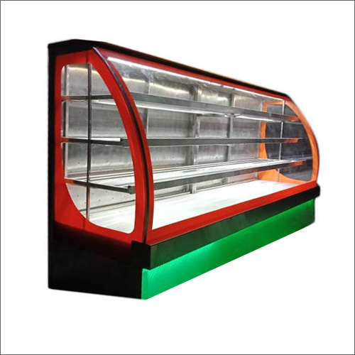 SS Curved Glass Display Counter