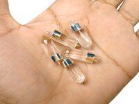 Crystal Quartz Big Pencil Pendant Size - 20x7mm - Electroplated Pendant - Crystal Pendant