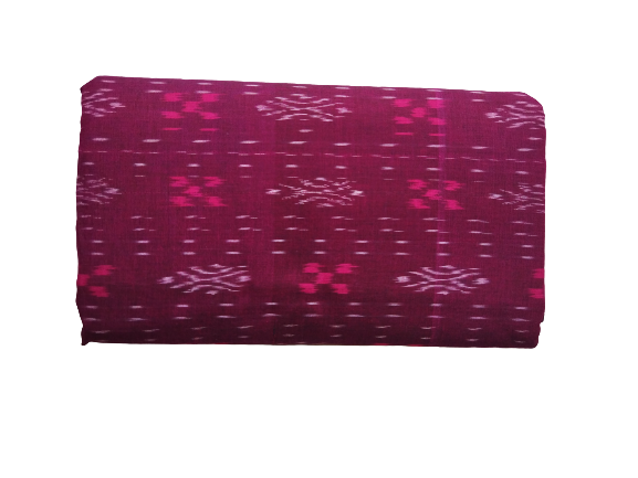 GHL GUENDICHA HAAT Sambalpuri Certified Handloom Cotton Fabric (PASAPALI BUTI)