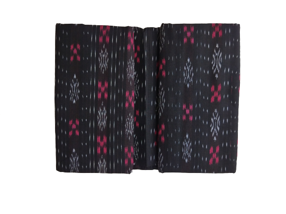 GHL GUENDICHA HAAT Sambalpuri Certified Handloom Cotton Fabric (PASAPALI BUTI)