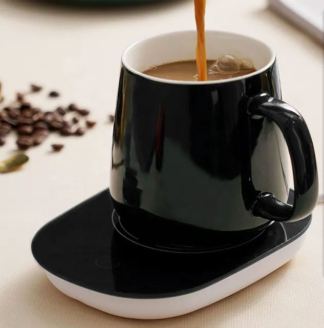 380ml Black Ceramic cup Set with Warmer