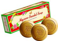 Brown Mysore Sandal Soap 450 G Pack Of 3