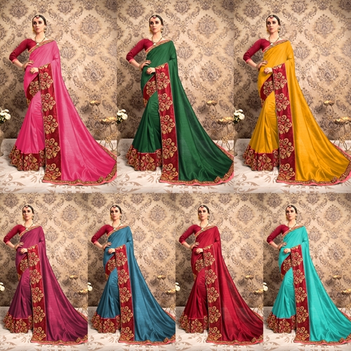 Exlclusive  Designer Embrodery  Women  chiffon   saree