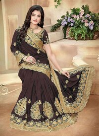 Exlclusive  Designer Embrodery  Chana silk Women saree