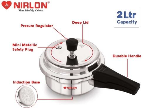 Nirlon Aluminium Pressure Cooker 2 Ltr